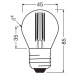 OSRAM LED žiarovka s kvapkovým vláknom E27 2,2W 2700K 470lm