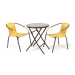 Garthen 35222 Záhradný set BISTRO 2 stoličky + stolík – béžový polyratan