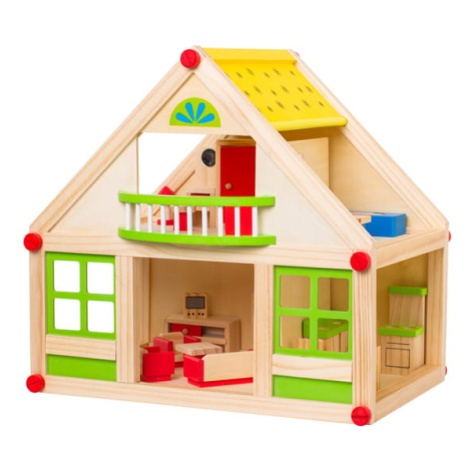 mamido Drevený domček pre bábiky My Villa zelená