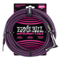 Ernie Ball 25' Braided Cable Black/Purple