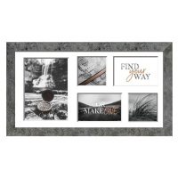 Sivý rámček na 5 fotografií Styler Yellowstone, 51 × 27 cm