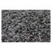 Kusový koberec Color Shaggy šedý kytka - 160x160 kytka cm Vopi koberce