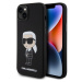 Karl Lagerfeld Liquid Silicone Ikonik NFT Zadný Kryt pre iPhone 15 Plus Black