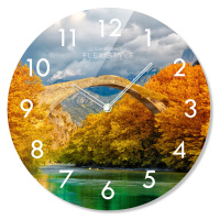 Nástenné sklenené hodiny Bridge Flex z67c s-2-x, 30 cm