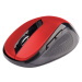 C-TECH myš WLM-02, čierno-červená, bezdrôtová, 1600DPI, 6 tlačidiel, USB nano receiver