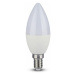 Žiarovka LED SMART E14 4W, RGBW, 300lm, ovládaná cez WiFi  VT-5114 (V-TAC)