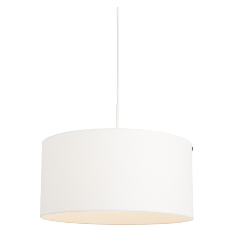 Moderná závesná lampa biela s bielym tienidlom 50 cm - Combi 1 QAZQA