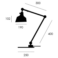 Stolová lampa midgard modular TYP 551 čierna 60 cm