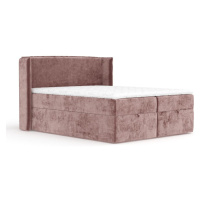 Ružová boxspring posteľ s úložným priestorom 160x200 cm Passion – Maison de Rêve