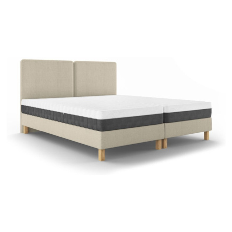 Béžová dvojlôžková posteľ Mazzini Beds Lotus, 180 x 200 cm Mazzini Sofas