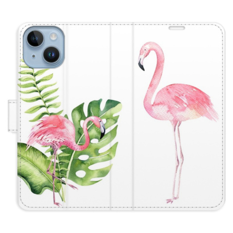 Flipové puzdro iSaprio - Flamingos - iPhone 14