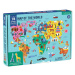 Puzzle Mapa sveta 78 Mudpuppy