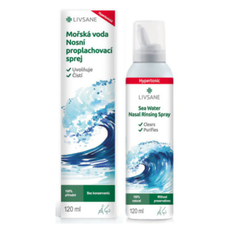LIVSANE Morská voda nosový vyplachovací sprej hypertonický 120 ml