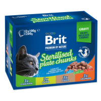 Kapsička Brit Premium Cat Meat Sterilisod mix v omáčke Multi 12x100g