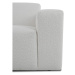 Biely modul pohovky z textílie buklé (pravý roh) Roxy – Scandic