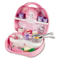 Smoby kuchynka pre deti Hello Kitty mini v kufríku 24472 svetloružová