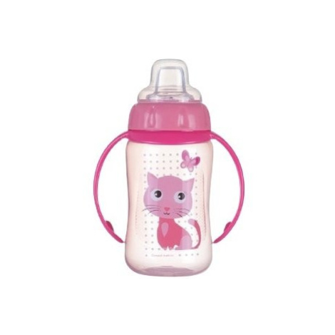 CANPOL BABIES Tréningový hrnček s úchytmi Cute Animals mačička 320 ml