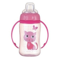 CANPOL BABIES Tréningový hrnček s úchytmi Cute Animals mačička 320 ml