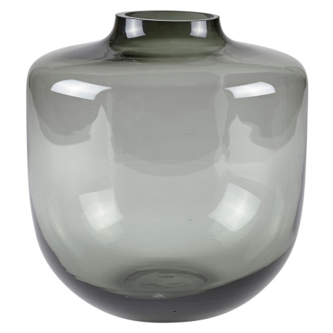 Sivá sklenená váza (výška  21 cm) Daun – Villa Collection
