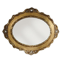 Estila Barokové nástenné oválne zrkadlo Pasiones so zlatým ozdobným rámom 104cm