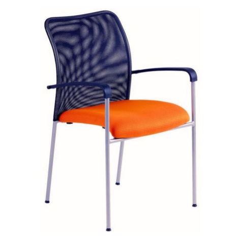 Ergonomická rokovacia stolička OfficePro Triton Net Farba: oranžová