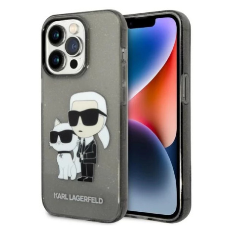 Kryt Karl Lagerfeld iPhone 14 Pro Max 6,7" black hardcase IML GLIT NFT Karl&Choupette (KLHCP14XH