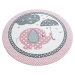 Kusový koberec Kids 570 pink kruh Rozmery koberca: 160x160 kruh
