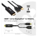 Club3D Aktívny adaptér HDMI na DisplayPort 4K60Hz, M/F