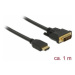 Delock Kábel HDMI na DVI 24+1 obojsmerný 1 m