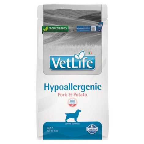 Farmina Vet Life dog hypoallergenic, pork & potato kompletné diétne krmivo pre psy 2kg