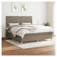 vidaXL Posteľný rám boxspring s matracom sivohned 180x200 cm látka