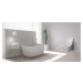 DEANTE Podstavný rám, pre závesné WC misy + SLIM tlačidlo chrom + WC REA Raul Rimless + SEDADLO 