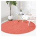 Svetločervený prateľný okrúhly koberec vhodný pre robotické vysávače ø 120 cm Comfort – Mila Hom