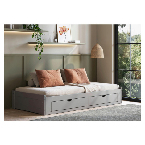MID.YOU VÝSUVNÁ POSTEĽ, 90/200 cm sivá