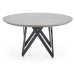 HALMAR Gustimo okrúhly jedálenský stôl sivý mramor / čierna