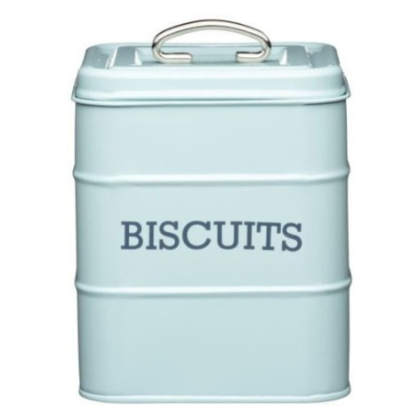 Modrá plechová dóza na sušienky Kitchen Craft Biscuits