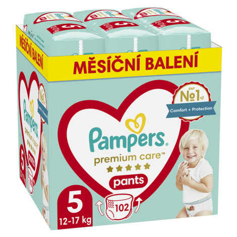 PAMPERS Premium Care veľ. 5 plienkové nohavičky 12-17 kg 102 ks