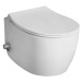 ISVEA - SENTIMENTI CLEANWASH závesná WC misa Rimless, integrovaný ventil a bidetová spŕška 36x51