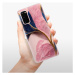 Odolné silikónové puzdro iSaprio - Pink Blue Leaves - Samsung Galaxy S20