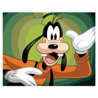 Diamantové maľovanie - GOOFY NA ZELENOM POZADÍ Rámovanie: bez rámu a bez vypnutia plátna, Rozmer