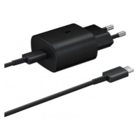 Sieťová nabíjačka Samsung USB-C EP-TA800EBE + EP-DG980BBE 25W čierna (Bulk)