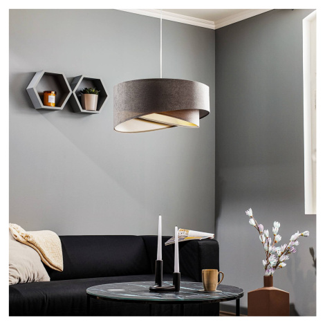 Závesná lampa Vivien trikolóra sivá/strieborná/zlatá Maco Design