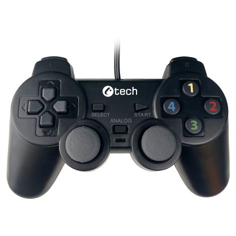 Gamepad C-TECH GP-05 Callon pro PC/PS3, 2x analog, X-input, vibrační, 1,8m kabel, USB