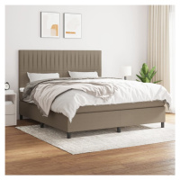 vidaXL Posteľný rám boxspring s matracom sivohned 180x200 cm látka