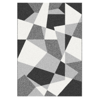 KONDELA Sanar koberec 57x90 cm čierna / sivá / biela