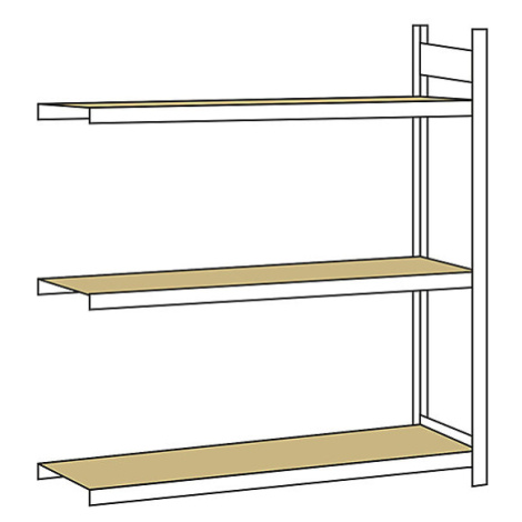 Regál s veľkým rozpätím, s drevotrieskovou doskou, výška 2000 mm SCHULTE