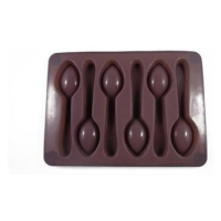 TORO Forma silikónová na ľad / čokoládu, tvar lyžička, šedo-hnedá