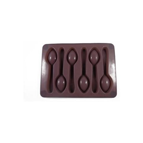 TORO Forma silikónová na ľad / čokoládu, tvar lyžička, šedo-hnedá