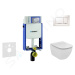 GEBERIT - Kombifix Modul na závesné WC s tlačidlom Sigma30, biela/lesklý chróm + Ideal Standard 