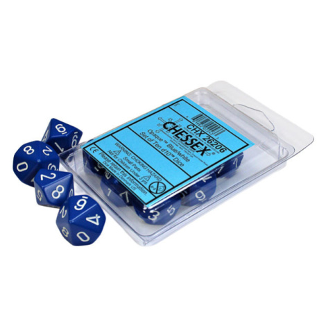 Sada kociek na RPG: Chessex - Blue Opaque (10 ks)